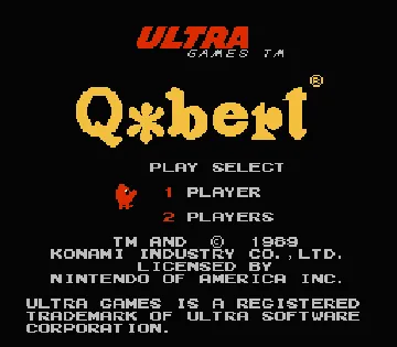 Q-bert (USA) screen shot title